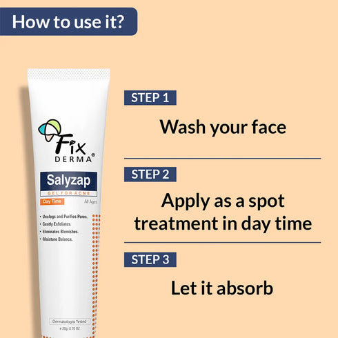 Fixderma Skincare Salyzap Day Time Gel For Acne Prone Skin